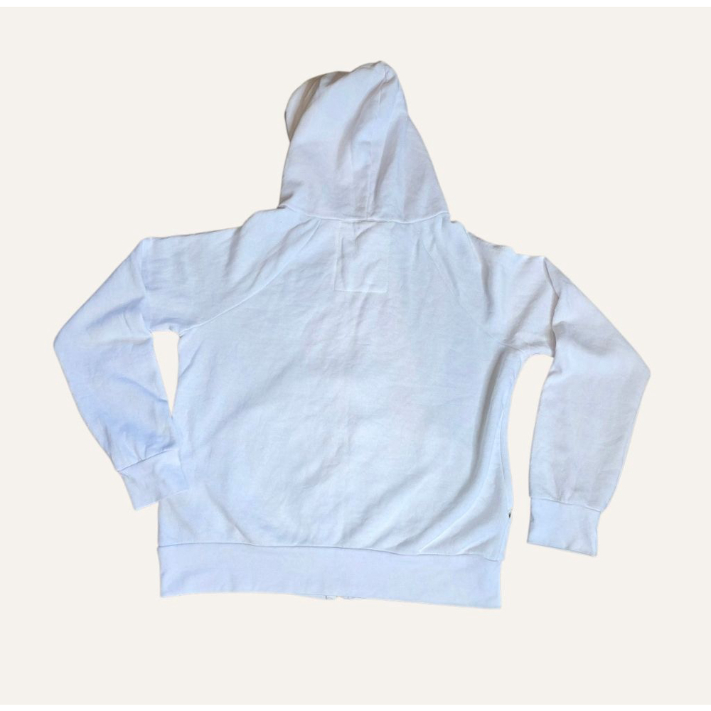 Women's Aviator Nation White Rainbow Heart Full Zip Hoodie unisex size Large - Picture 2 of 8